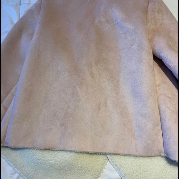 Missguided faux shearling/suede pastel color waterfall coat size XS BRAND NEW - Picture 5 of 5